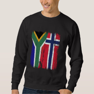 Sweatshirt Afrique du Sud Norvège demi-drapeau Afrique du Sud