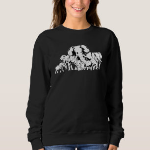 Sweatshirt Afrique Safari Elephant Famille Animal Elephant