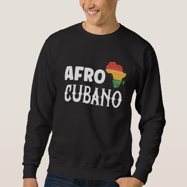 Sweatshirt Afro Cubano Cubain Melanin Afro Noir (Devant)