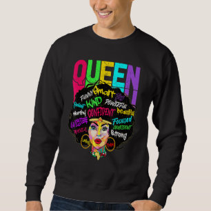 Sweatshirt Afro Queen Smart forte femme noire Melanin noir
