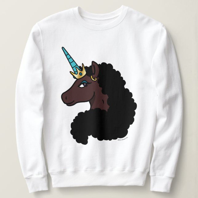 Sweatshirt Afro Unicorn | Magique (Design devant)