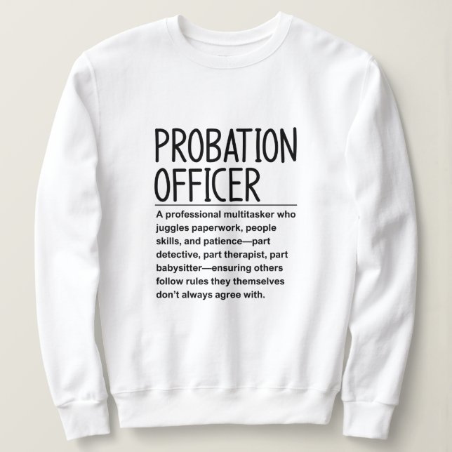 Sweatshirt Agent de probation (Design devant)