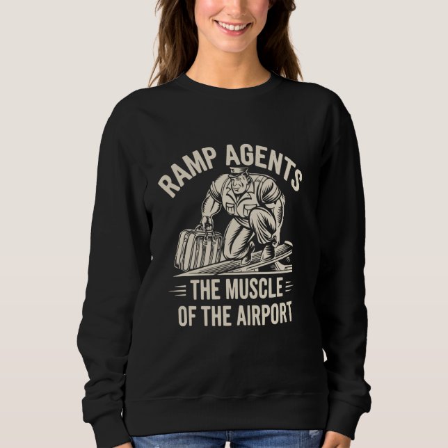 Sweatshirt Agent de rampe Personnel de l'aéroport Carrières d (Devant)