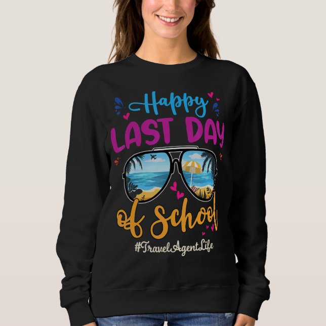 Sweatshirt Agent de voyage Joyeuses Lunettes de soleil de Der (Devant)