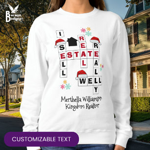 Sweatshirt Agent immobilier de NOËL Je VENDS VRAIMENT BIEN Ag