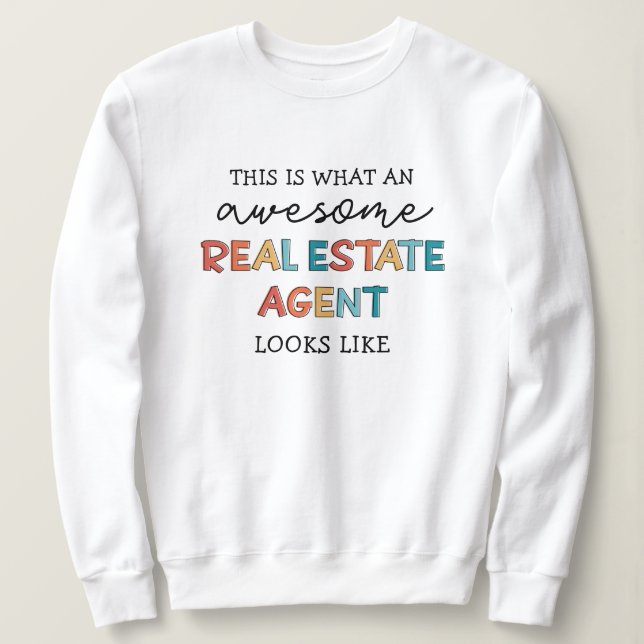 Sweatshirt Agent Immobilier Drôle Awesome Realtor Cadeaux (Design devant)