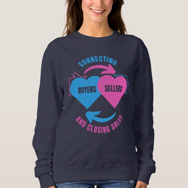 Sweatshirt AGENT IMMOBILIER Rapprochant acheteurs vendeurs im (Devant)