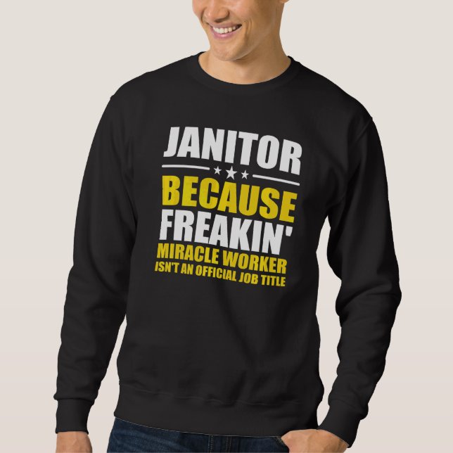 Sweatshirt Agent parce que Freaking Miracle Worker Facility M (Devant)