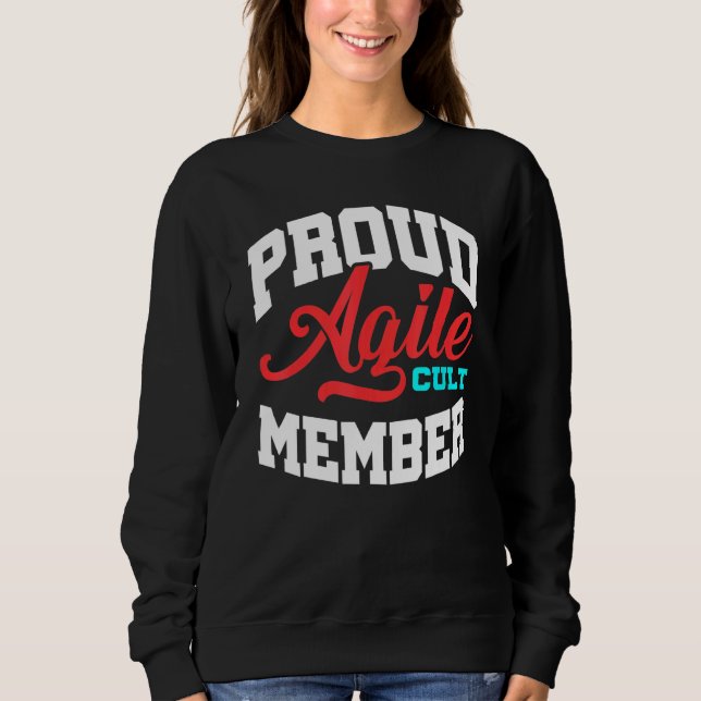 Sweatshirt Agile Cult Member Scrum Gestion de projet Pm Coac (Devant)