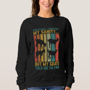 Sweatshirt Agriculteur De Chèvre Parfois Je Remets En Questio