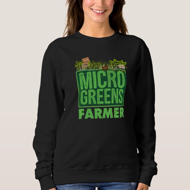 Sweatshirt Agriculteurs de micro-pousses conduisant un tracte (Devant)