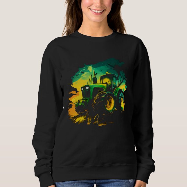 Sweatshirt Agriculture farmers driving thick trekkers tractor (Devant)