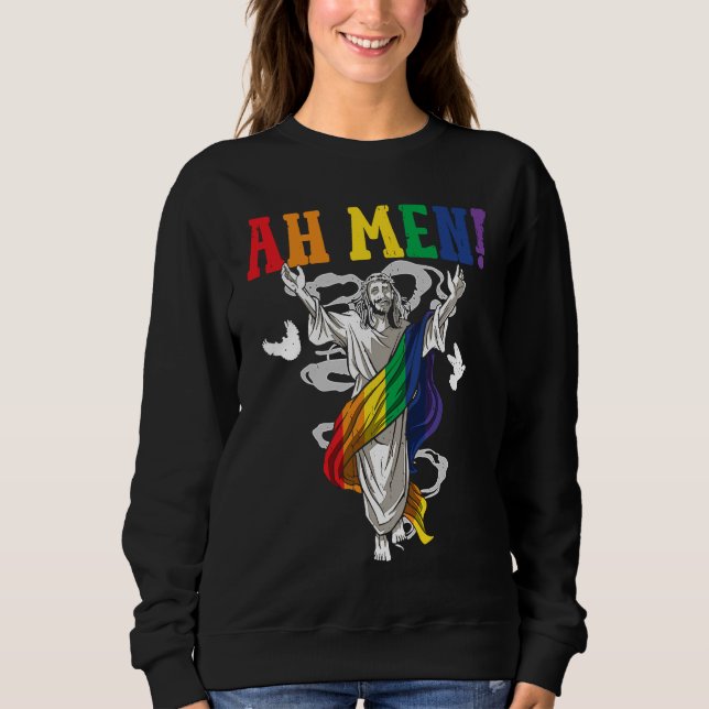 Sweatshirt Ah Men Gay Pride Month LGBT homosexual Rainbow (Devant)