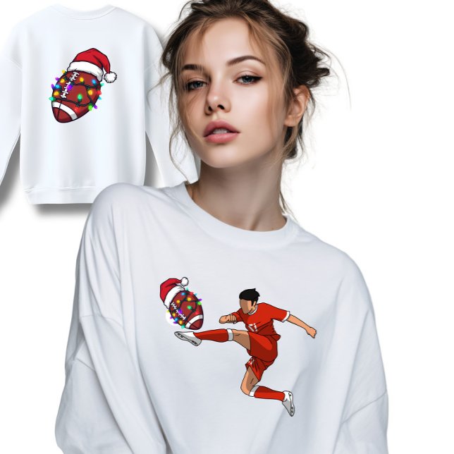 Sweatshirt AI Mix Art Football de Noël (Créateur téléchargé)