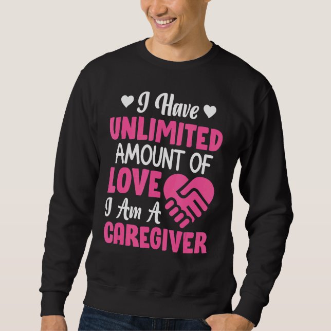 Sweatshirt Aide-Soins Quantité D'Amour Soins-Soins Graphe (Devant)