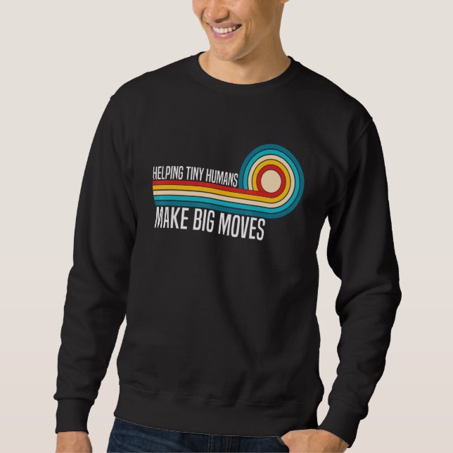 Sweatshirt Aider les petits humains à faire de grands mouveme (Devant)