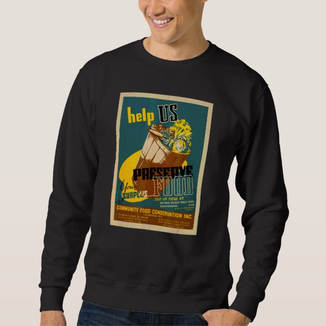Sweatshirt Aidez-nous à préserver votre panier de conservatio (Devant)