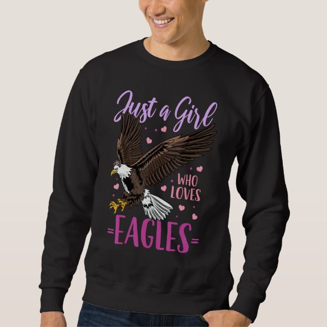 Sweatshirt Aigle Juste Une Fille Qui Aime Les Aigles (Devant)