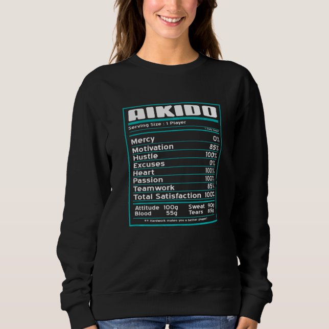 Sweatshirt Aikido Cool  Informations Nutritionnelles  Présent (Devant)