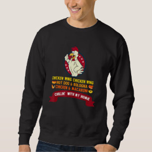 Sweatshirt Aile De Poulet Cuite Aile De Poulet Chaud Chien Et