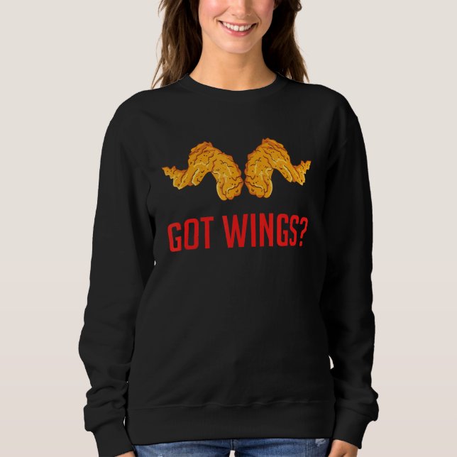 Sweatshirt Aile de poulet frit avec ailes (Devant)
