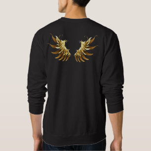 Sweatshirt Ailes d'Ange d'or sur arrière - plan noir