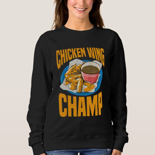 Sweatshirt Ailes de Poulet   Foodie Frit Nourriture Rapide Bu (Devant)