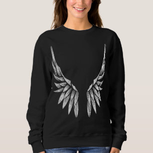 Sweatshirt Ailes sur le dos Angel ailes Retour Imprimer 2