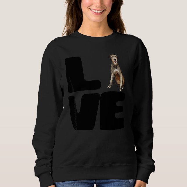 Sweatshirt Aime mon chien Irish Wolfhound (Devant)