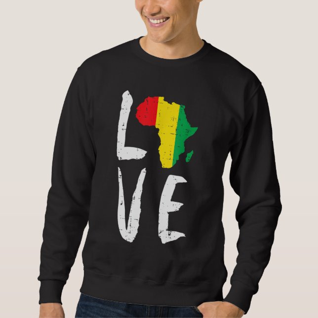 Sweatshirt Aimer Afrique Noir Histoire Mois Afro-Américain M (Devant)
