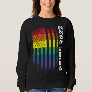 Sweatshirt Aimer American Flag Rainbow Usa Gay Lgbtq Lgbt Pri