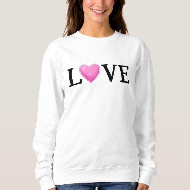 Sweatshirt AIMER Coeur arc-en-ciel femmes (Devant)