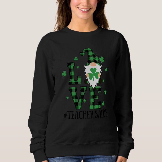 Sweatshirt Aimer Enseignant's Aide Vie Mignonne Gnome Pour St (Devant)