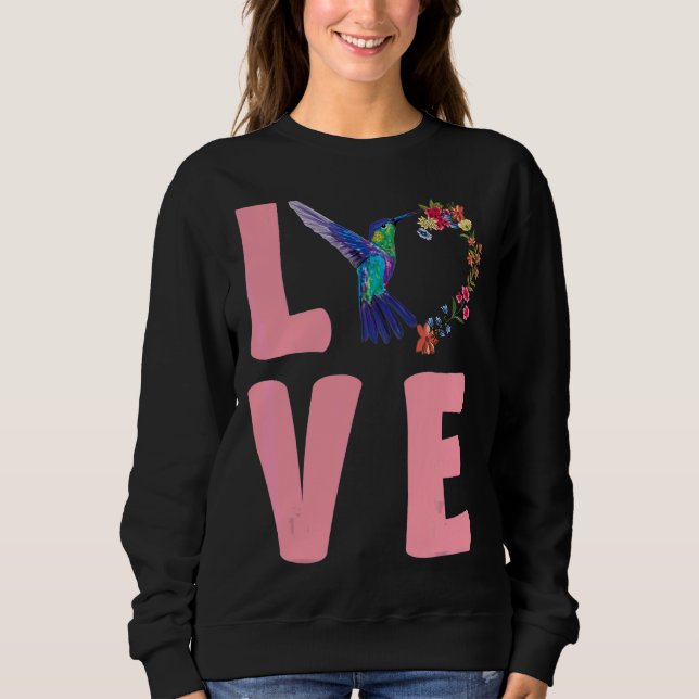 Sweatshirt Aimer Floral Hummingbirds Oiseaux observer Humming (Devant)