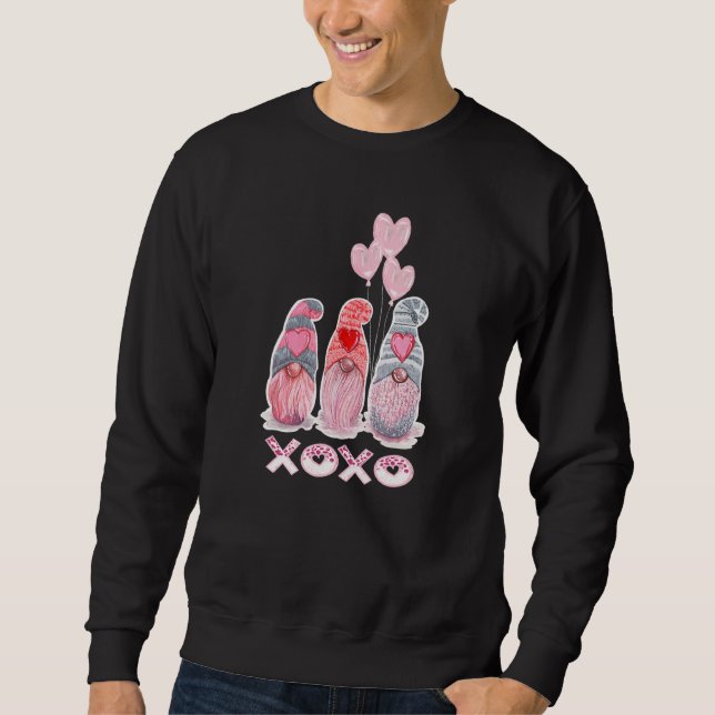 Sweatshirt Aimer Gnome Valentines Jour Aimer Valentine Gnomes (Devant)