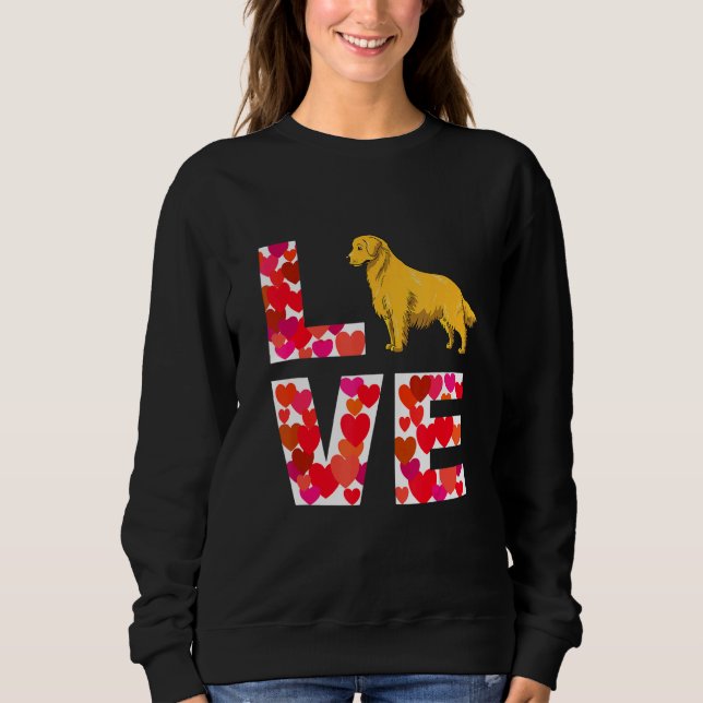 Sweatshirt Aimer Golden Retriever Chien Pour Le Maître Et Fem (Devant)
