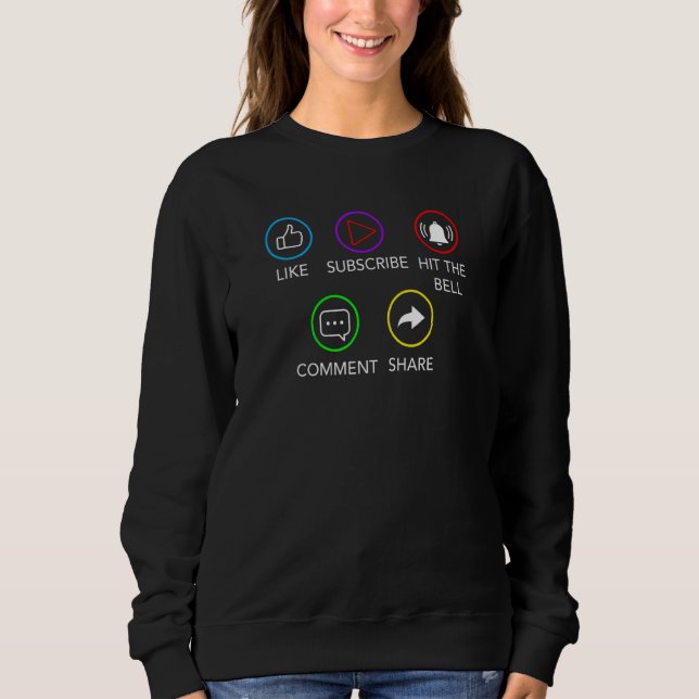 Sweatshirt Aimer Partager S'abonner Commenter Partager Conten (Devant)