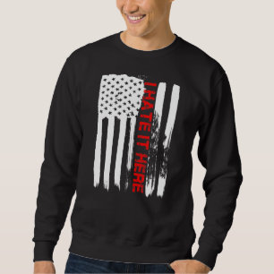 Sweatshirt Aimez l'Amérique Je déteste ici T Chemise Drôle Us