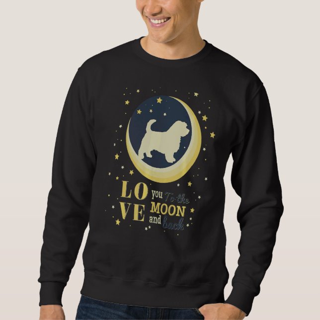 Sweatshirt Aimez Norfolk Terrier Chien À La Lune (Devant)