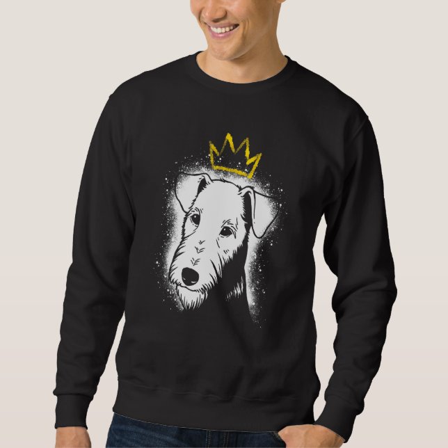 Sweatshirt Airedale Terrier avec Couronne (Devant)