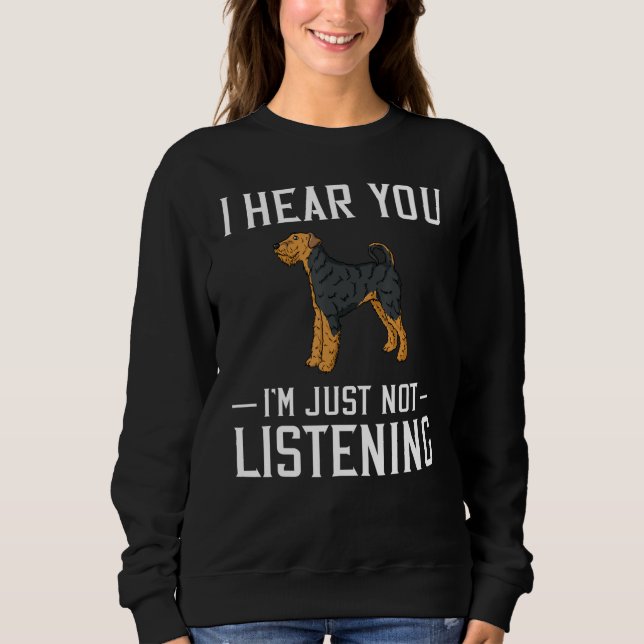 Sweatshirt Airedale Terrier Chien Chien Chiot Propriétaire Lo (Devant)