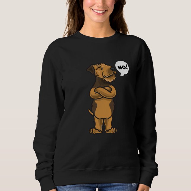 Sweatshirt Airedale Terrier Chien têtu (Devant)