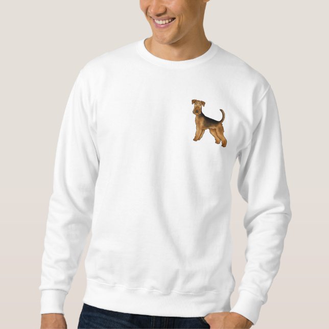 Sweatshirt Airedale Terrier Cute Waterside Terrier Dog Design (Devant)