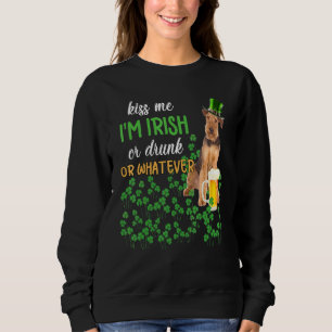 Sweatshirt Airedale Terrier M'Embrasse Je Suis Irlandais Ou I