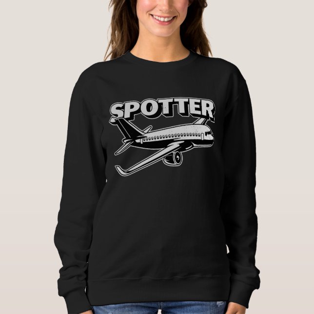 Sweatshirt Airplane Spotter Pilot Aviator Flying Planes (Devant)
