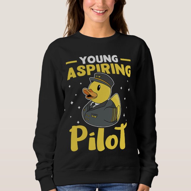 Sweatshirt Airplane Young Aspiring Pilot (Devant)