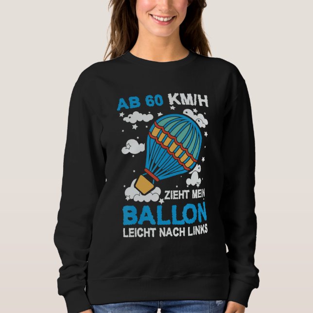 Sweatshirt Airtime Is My Happy Time Hot Air Balloon Drive Bal (Devant)