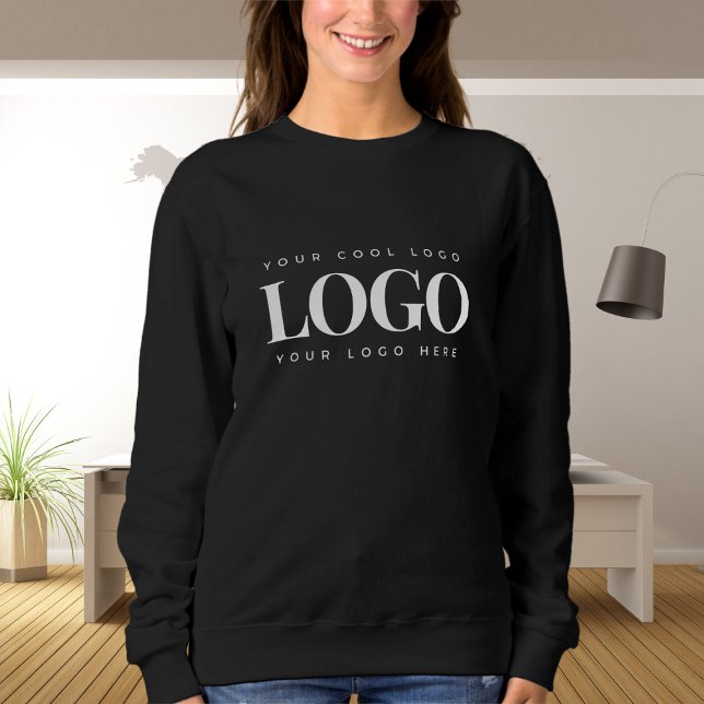 Sweatshirt Ajouter votre logo commercial Rectangle Simple Min (Créateur téléchargé)