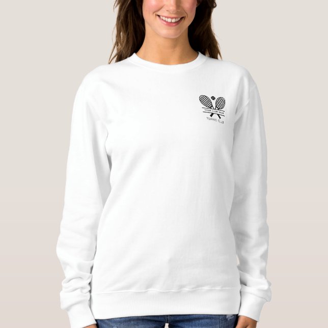 Sweatshirt Ajouter Votre Nom De Club Tennis Team Swag Personn (Devant)