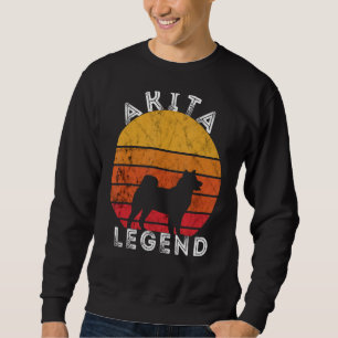 Sweatshirt Akita Legend Vintage Sunset Akita Propriétaire Shi